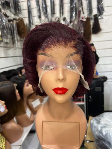 Bounce Curls 10 inches - Full Frontal, Burgundy, Glueless